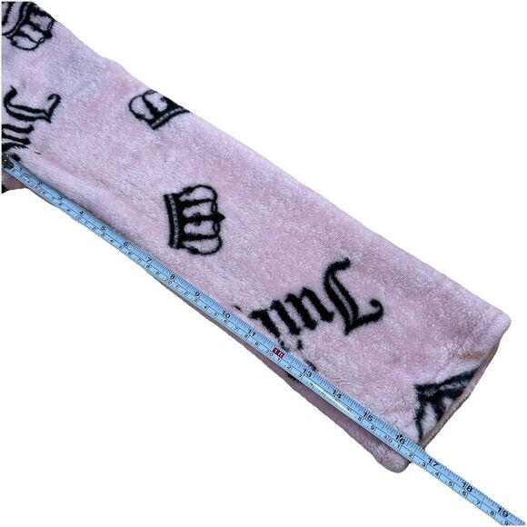 Juicy Couture Trendy Plush Soft Robe Sleepwear Pink Crown Logo Size S/M Lounge - Picture 8 of 9